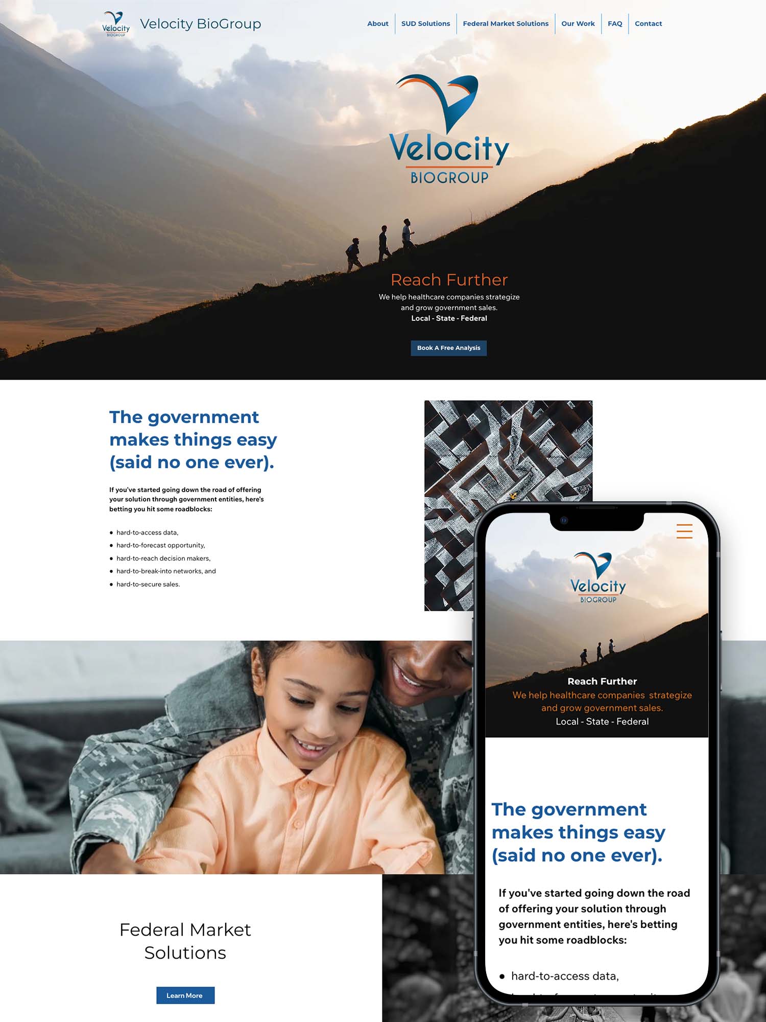 Velocity Bio Group Website Preview 