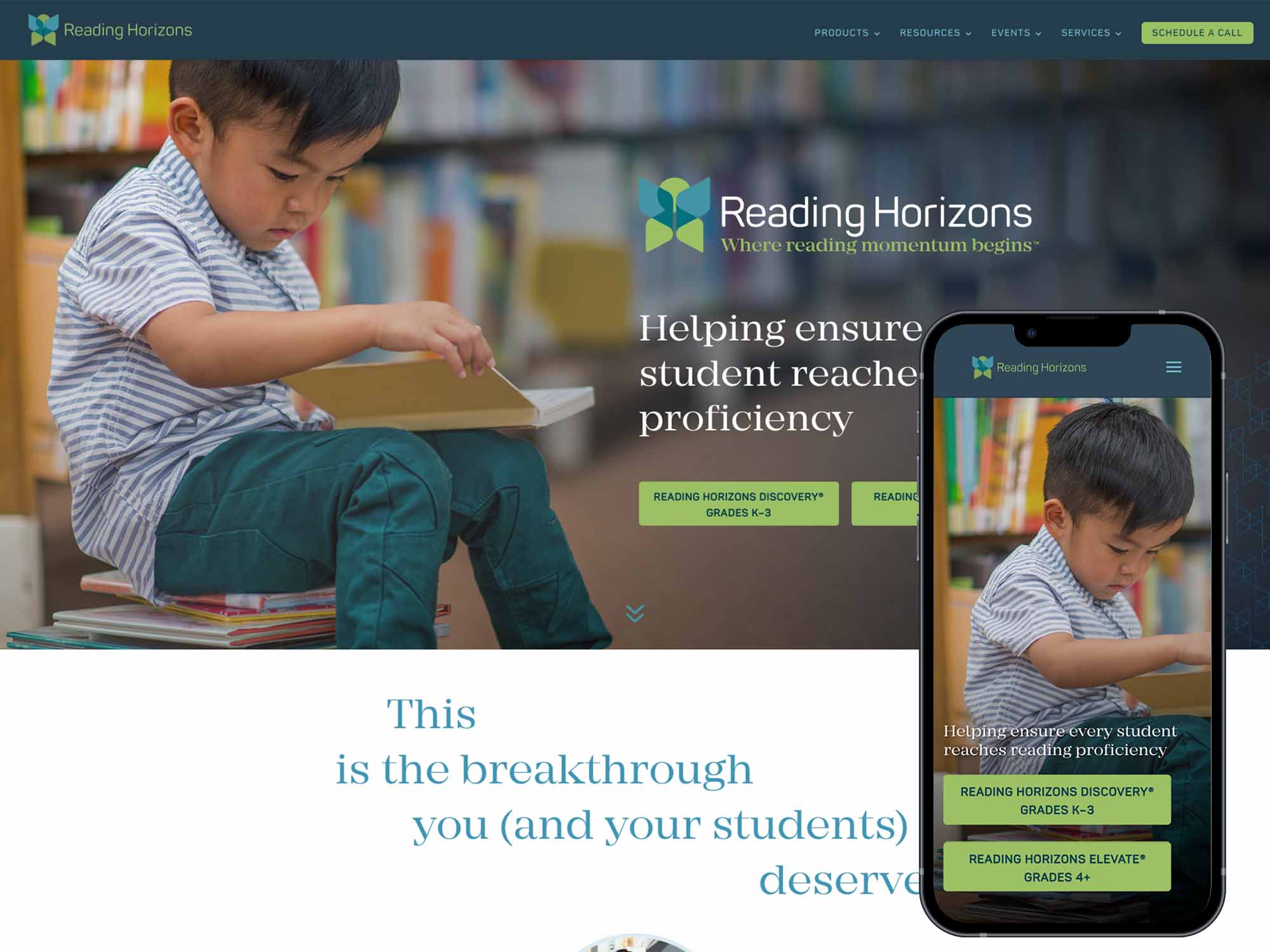 Reading Horizons Website Preview 