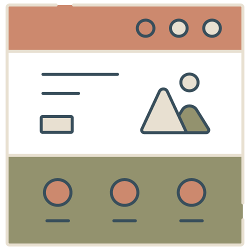 Icon of a web page layout